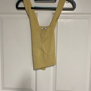 Zara Gold Knit Top